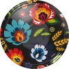Deksel fi 82/6 Folk zwart - 10 stuks ['Deksels voor potten', ' deksel voor pot', ' deksels fi 82', ' deksels 4 klemmen', ' deksels voor pasteurisatie', ' folkloristische deksels', ' zwarte deksels', ' potdeksels', ' voor conserven']