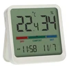 Elektronische kamertemperatuurmeter, wit ['elektronische thermometer', ' thermometer met klok en datum', ' thermometer met hygrometer', ' vochtigheidsmeting in de kamer', ' comfortmeter', ' thermometer met comfortindicator', ' multifunctionele thermometer', ' binnenthermometer', ' interne thermometer', ' draadloze thermometer', ' elektronische wandthermometer', ' weerstation', ' weerstation']