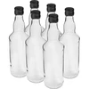 Fles 500 ml voor wodka, met zwarte schroefdop, 6 stuks. - 12 
