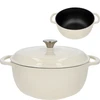 Geëmailleerde gietijzeren braadpan - ecru, 5,8 L - 6 