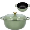 Geëmailleerde gietijzeren pot - salie, 5,8L - 8 