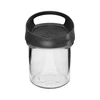 Glazen container 350 ml, met deksel om op te hangen ['glazen container', ' container', ' glazen container met deksel', ' glazen container om op te hangen', ' deksel met handvat', ' container om op te hangen', ' kruidencontainer', ' container voor droge producten', ' potcontainer 350 ml']