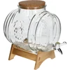 Glazen vat 5 L, met brede vulopening, kurk, standaard en kraantje - 2 
