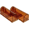 Muizenval – levend vangkooi, transparant, 2 stuks ['knagervallen', ' levend vangkooi voor knaagdieren', ' humane methode voor knaagdierbestrijding', ' ecologische knagervallen', ' bloedloze methode voor knaagdierbestrijding', ' veilige knagervallen', ' muizen- en rattenvallen', ' ongediertebestrijding zonder gif', ' vallen voor schadelijke knaagdieren', ' knagervallen voor thuis- en tuingebruik', ' transparante muizenval', ' tunnelvormige levend vangkooi voor muizen', ' effectieve muizenval', ' transparante levend vangkooi van kunststof']