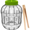 Onbreekbare, multifunctionele pot voor inmaken + tang, 5L ['ingemaakte augurken', ' ingemaakte bloemkool', ' ingemaakte bieten', ' bietenzuurdesem', ' kunststof pot', ' plastic pot', ' zelfgemaakte ingemaakte groenten', ' pot 5L', ' pot met certificaat voor inmaken', ' tang voor augurken', ' pot met tang']