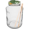 Pot 1,5 L, fi 82/6 met gekleurd deksel + tang ['glazen pot', ' pot met deksel', ' pot voor het inmaken van augurken', ' pot voor augurken', ' pot met tang', ' augurktang', ' keukentang']