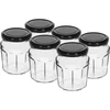 Pot Confituur 230ml met zwarte dek. fi63/4 - 6st ['pot', ' pot confituur', ' pot 230 ml', ' set van potten', ' glazen potten', ' pot voor conserven', ' potten voor honing', ' potten 6 stuks', ' glazen pot', ' potten voor jam', ' potten voor confituren', ' potten voor marmelades', ' pot voor honing', ' potten met deksels']