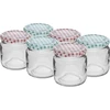 Pot TO 106 ml met gekleurde deksel fi 53 - 6 stuks ['potjes', ' kleine potjes', ' potje', ' glazen pot', ' glazen potten', ' pot met deksel', ' potten voor conserven', ' pot voor wecken', ' potten voor wecken', ' potten voor kruiden', ' pot voor jam', ' pot voor confituur', ' pot voor honing', ' potje voor honing']