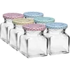 Pot TO 120 ml Vier hoeken fi 53 deksel - 6 stuks ['potjes', ' kleine potjes', ' potje', ' glazen pot', ' glazen potten', ' pot met deksel', ' potten voor conserven', ' pot voor wecken', ' potten voor wecken', ' potten voor kruiden', ' pot voor jam', ' pot voor confituur', ' pot voor honing', ' potje voor honing']