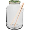 Pot TO 2 L, fi 82/6 met gekleurd deksel + tang ['pot', ' glazen pot', ' glazen pot', ' pot met deksel', ' pot voor het inmaken van augurken', ' pot voor augurken', ' pot voor likeuren', ' pot voor likeuren', ' pot met tang', ' augurktang', ' keukentang']