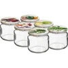 Pot TO 370 ml met gekleurd deksel fi82/6- 6 stuks - 12 