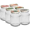 Pot TO 720 ml met gekleurd deksel fi 82/6 - 6 stuks ['set potten', ' potten voor jam', ' pot voor conserven', ' pot voor conserven', ' potten met deksels', ' potten fi 82', ' potten met gekleurde deksels', ' potten voor conserven', ' potten voor wecken', ' potten voor vlees', ' pottenverzameling', ' potten voor pasteurisatie', ' vlees in een pot']