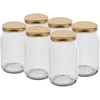 Pot TO 900 ml met gouden deksel fi 82/6 - 6 stuks. ['potten', ' glazen pot', ' glazen potten', ' pot met deksel', ' potten voor conserven', ' pot voor wecken', ' potten voor wecken', ' pot voor augurken', ' pot voor honing', ' 900 ml', ' 0', '9 l.']