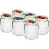 Pot TO, dikke 580ml met gekleurd deksel fi82/6, 6 stuks ['potten', ' pot', ' set van potten', ' containers', ' glazen containers', ' opslagpotten', ' keukenpotten', ' glazen potten', ' potten met metalen deksel', ' voedselopslagpotten', ' inmaakpotten', ' potten voor kruiden', ' potten voor koffie', ' potten voor thee', ' vaatwasmachinebestendige potten', ' glazen pot', ' pot met deksel', ' set van potten', ' potten voor jam', ' dikke pot', ' dikke']