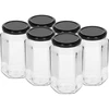 Twist-off pot 385ml met zwart deksel fi 63, 6 stuks. ['decoratieve potten', ' potten', ' potten met deksels', ' potten voor conserven', ' elegante potten', ' potten voor jam', ' potten voor conserven', ' potten voor de voorraadkast', ' set potten', ' potten met deksels', ' bos in een pot', ' decoratieve potten', ' decoratieve pot', ' pot voor vlees', ' vlees in een pot', ' vleeswaren in een pot']