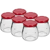 Twist-off pot 500ml "Omgekeerde Amfoor" met bordeauxrode deksel fi 82/6, 6 stuks - 13 