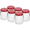 Twist-off pot, dikke 580ml met bordeauxrood deksel fi82/6, 6 stuks ['potten', ' pot', ' set van potten', ' containers', ' glazen containers', ' opslagpotten', ' keukenpotten', ' glazen potten', ' potten met metalen deksel', ' voedselopslagpotten', ' inmaakpotten', ' kruidenpotten', ' koffiepots', ' theepotten', ' vaatwasmachinebestendige potten', ' glazen pot', ' pot met deksel', ' potten set', ' jam potten', ' dikke pot', ' dikke']