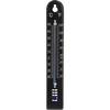 Universele thermometer (-30 tot +50°C), 17 cm, zwart ['thermometer', ' universele thermometer', ' thermometer van kunststof', ' thermometer met duidelijke schaal', ' thermometer met dubbele schaal in °C en °F', ' thermometer voor ruimtes met hoge luchtvochtigheid', ' buitenthermometer tot -30°C', ' vochtbestendige thermometer', ' thermometer in zwarte kleur', ' stevige thermometer']