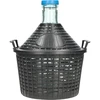 Wijnballon 5 L in plastic mand - 12 