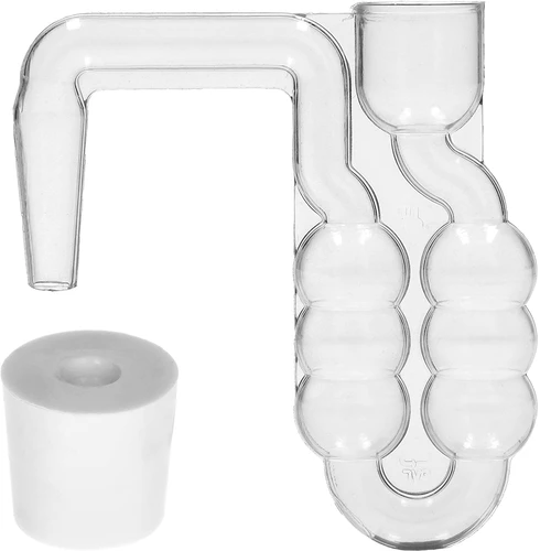 4 x Dame 5L met kurk, fermentatiebuis, dop en mand - 8