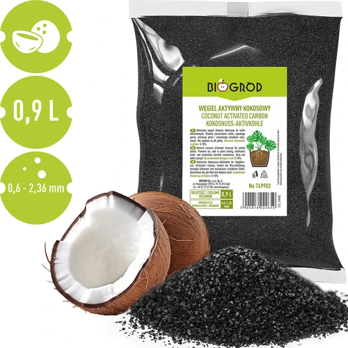 Actieve kokosnootkool voor planten 0,9 L - 2