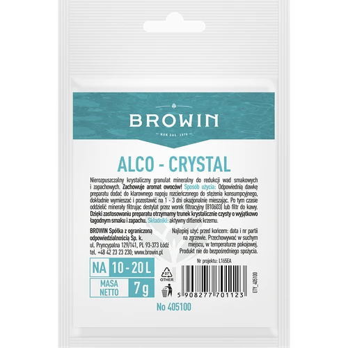 Alco-crystal - middel ter verbetering van de kwaliteiten van alcohol