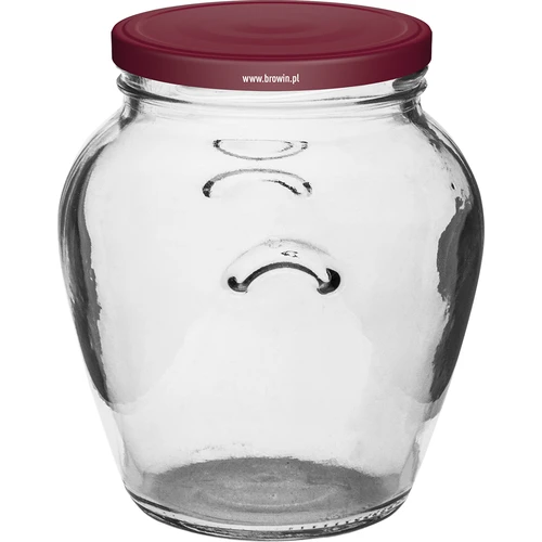 Amfora pot 580 ml (fi 82) met bordeaux deksel 6 stuks - 2