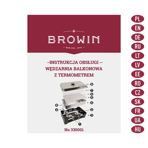 Balkonrookoven met thermometer - 9