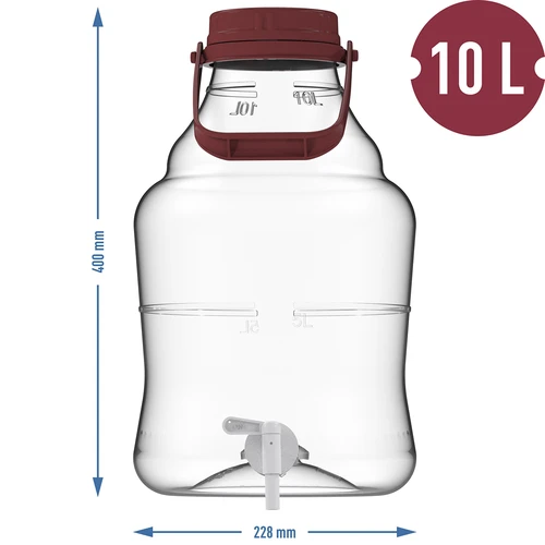Ballon 10 L met handvat en kraantje - 13
