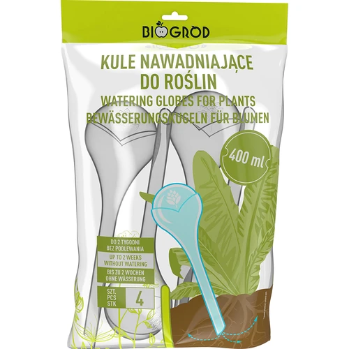 Bewateringsbollen, transparant, 400 ml, 4 stuks - 3