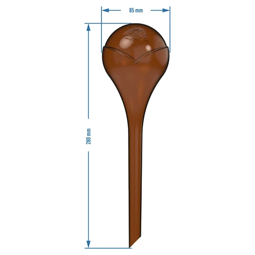 Bewateringsbollen voor planten, amberkleurig transparant, 400 ml, 4 stuks - 5
