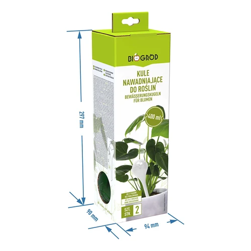 Bewateringsbollen voor planten, groen transparant, 400 ml, 2 stuks - 7
