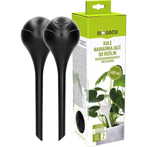 Bewateringsbollen voor planten, matzwart, 400 ml, 2 stuks - 3