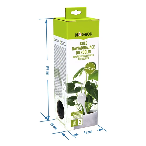 Bewateringsbollen voor planten, matzwart, 400 ml, 2 stuks - 4