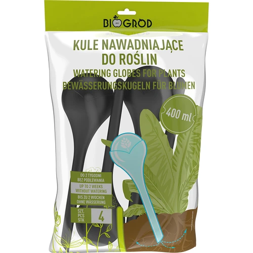 Bewateringsbollen voor planten, matzwart, 400 ml, 4 stuks - 3