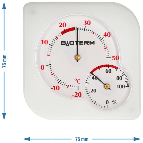 Bimetaal binnen thermometer met hygrometer (-20 tot +50°C), wit - 4