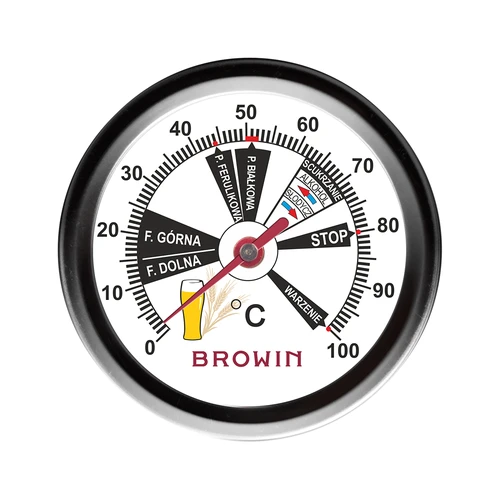 Brouwersthermometer (0°C tot +100°C) 31,5cm - 2