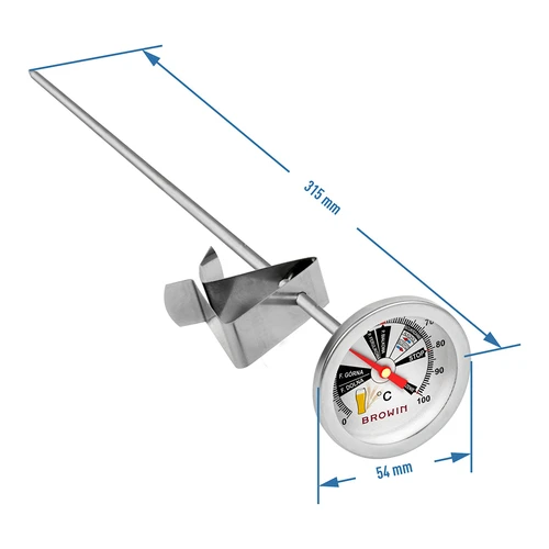 Brouwersthermometer (0°C tot +100°C) 31,5cm - 3