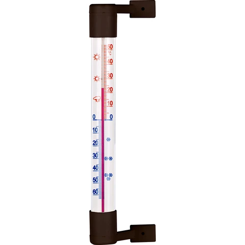Bruine buitenthermometer (-50°C tot +50°C) 18cm