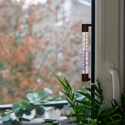 Bruine buitenthermometer (-50°C tot +50°C) 18cm - 7