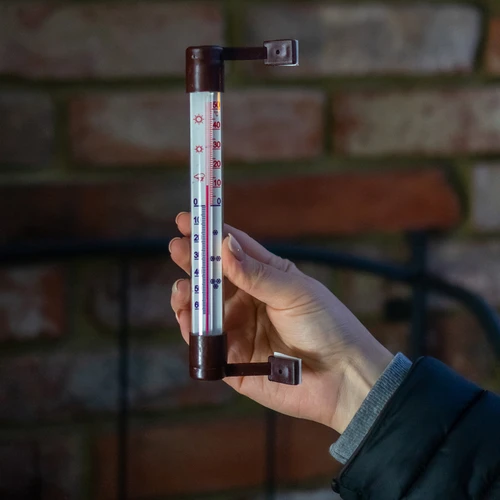 Bruine buitenthermometer (-50°C tot +50°C) 18cm - 4