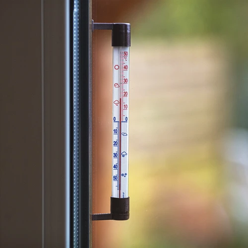 Bruine buitenthermometer (-50°C tot +50°C) 22cm - 6