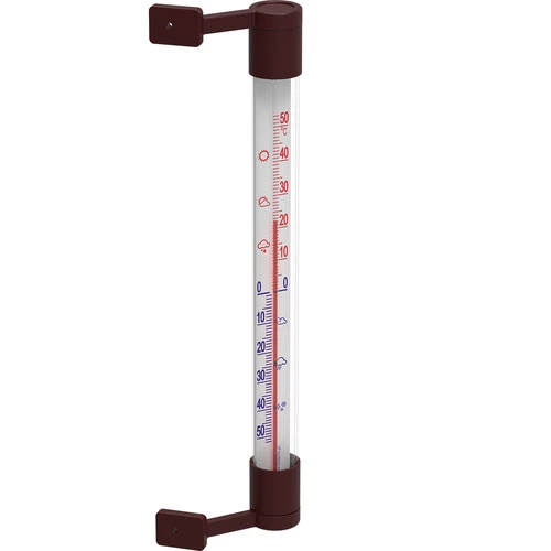 Bruine buitenthermometer (-50°C tot +50°C) 22cm - 2
