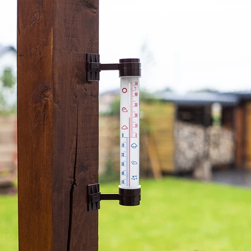 Bruine buitenthermometer (-50°C tot +50°C) 27cm - 2