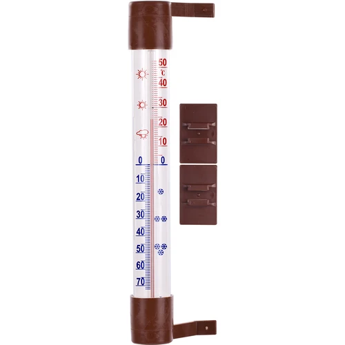 Bruine buitenthermometer (-60°C tot +50°C) 23cm