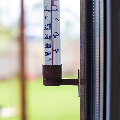 Bruine buitenthermometer (-60°C tot +50°C) 23cm - 4