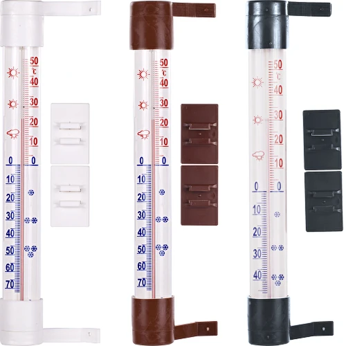 Buitenthermometer 23 cm - set van 25 stuks mix