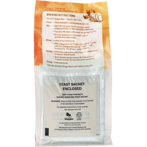 Coopers-concentraat voor het maken van Ginger Beer, 0,5kg - 3