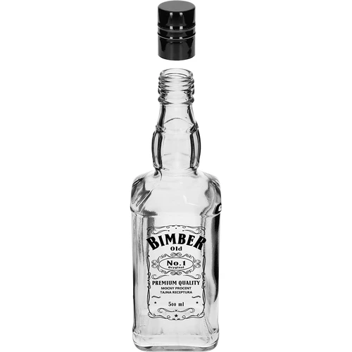 Daniels-fles 500 ml met schroefdop, opdruk “Bimber OLD”, 1 stuk - 2