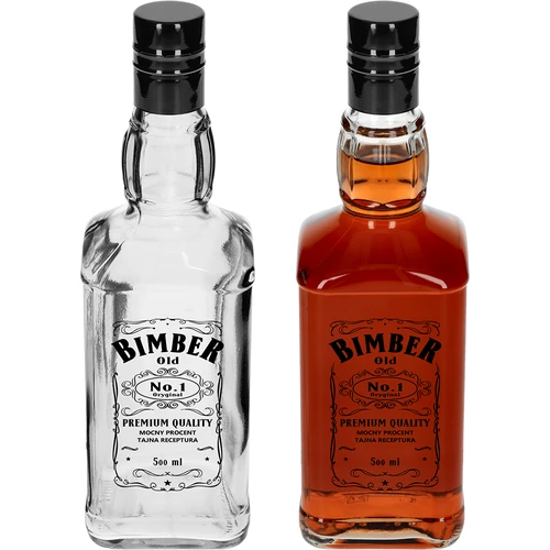 Daniels-fles 500 ml met schroefdop, opdruk “Bimber OLD”, 1 stuk - 3